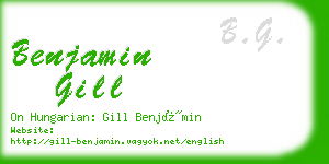 benjamin gill business card